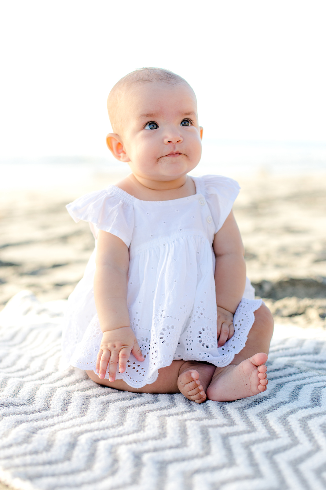 baby beach portrait