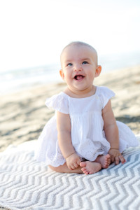 baby beach portrait