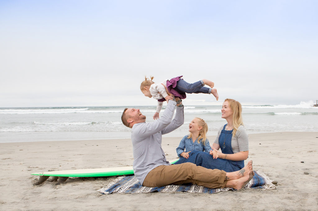 family photo on the Oceanside CA