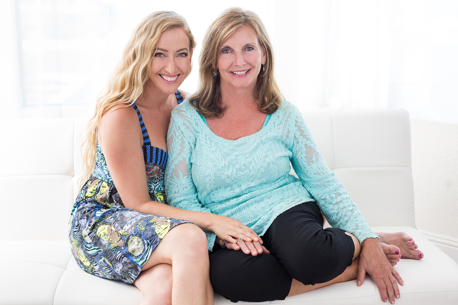 Mother/daughter portraits in the studio Marcy Browe Photography.
